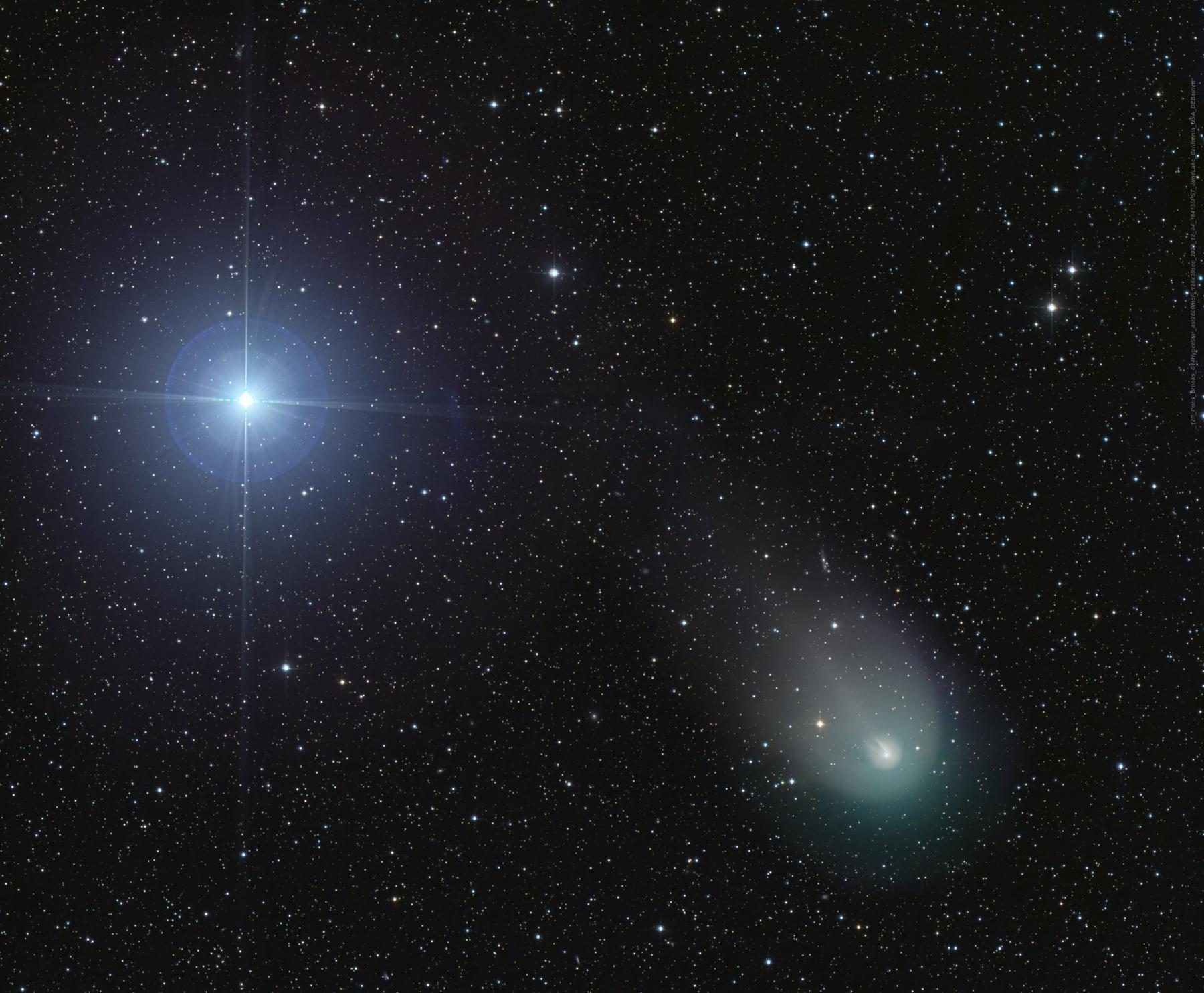 Vega and Comet 12P/Pons-Brooks