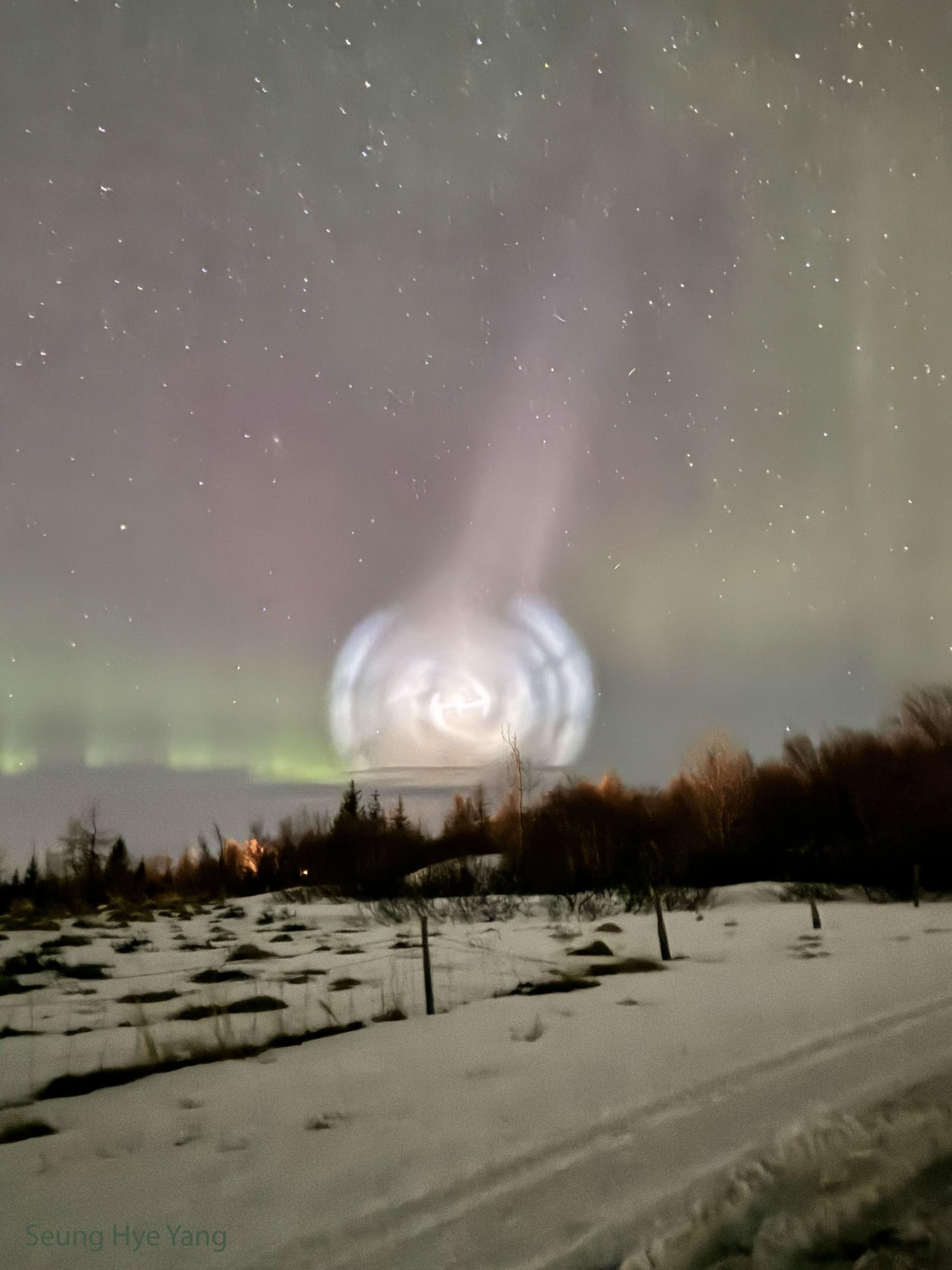A Galaxy Shaped Rocket Exhaust Spiral
