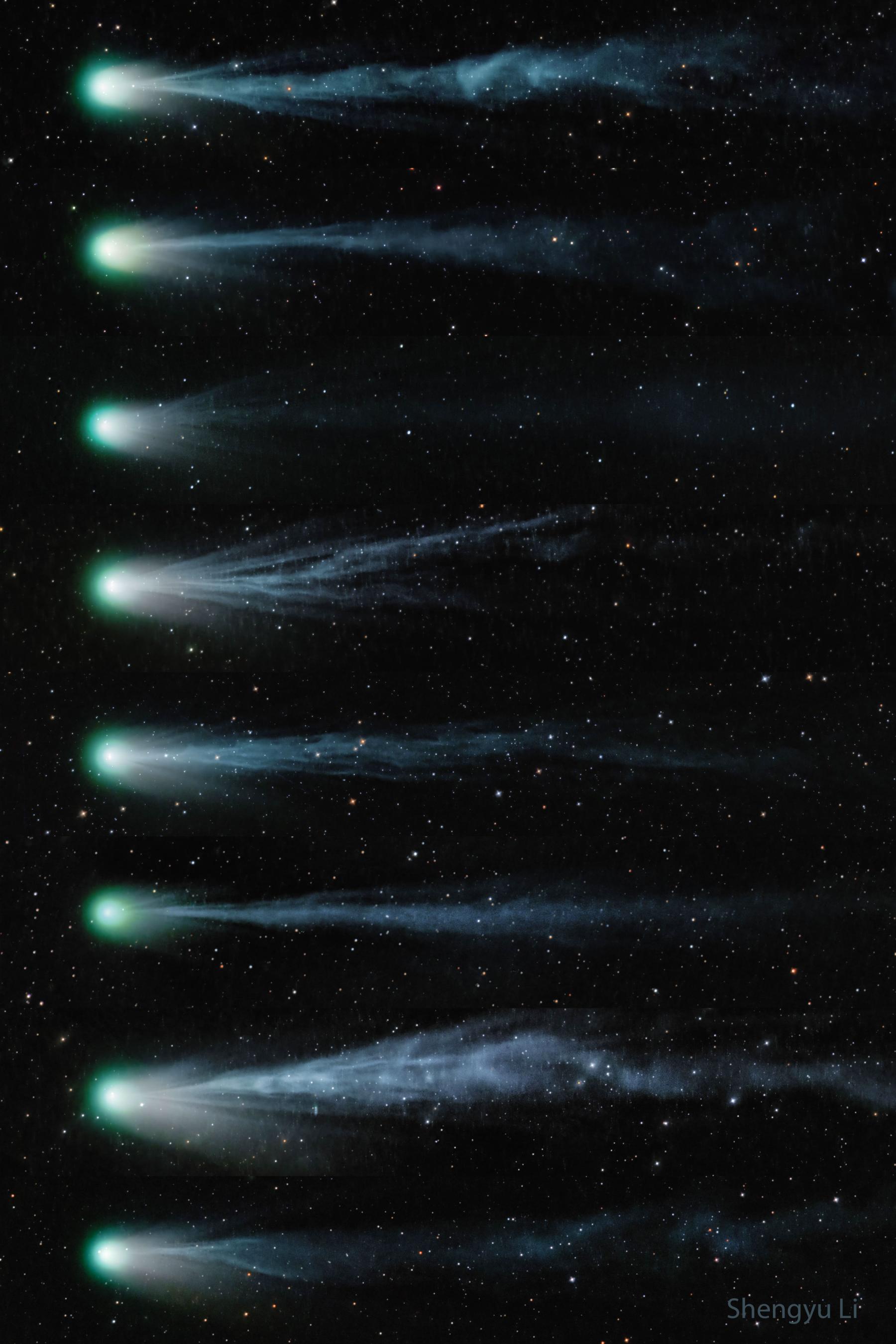The Changing Ion Tail of Comet Pons Brooks