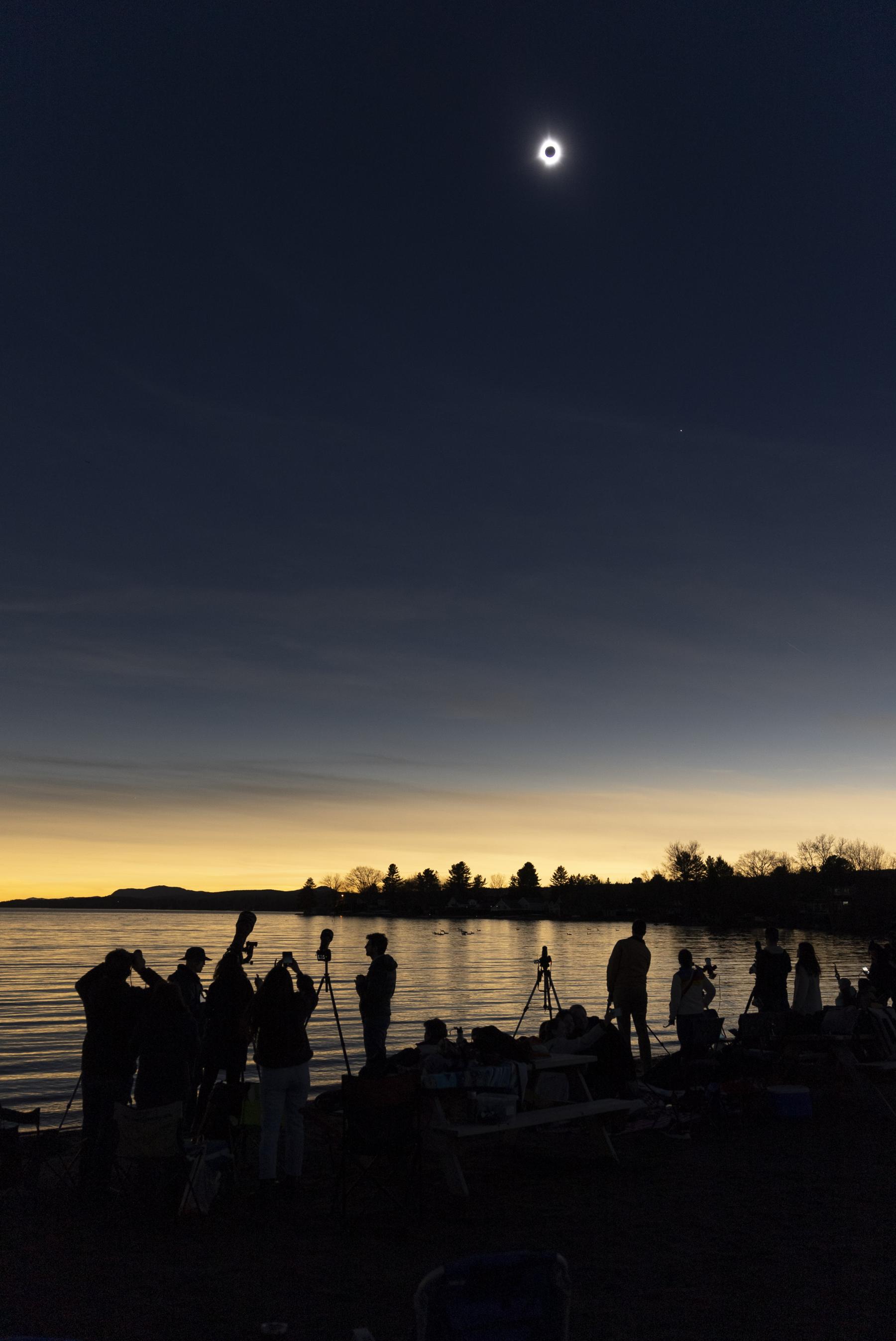 Moon Shadow over Lake Magog