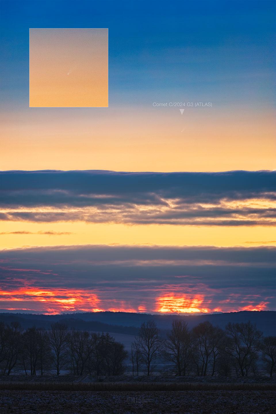 Comet ATLAS Before Sunrise