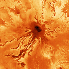 Closeup of an Io Volcano