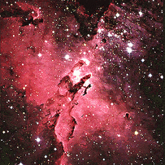 M16: Dust and an Open Cluster