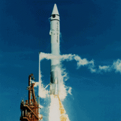 An Atlas Centaur Rocket Launches