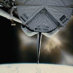 Shuttle Engine Blast