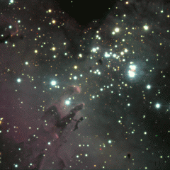 Blue Stars and Red Pillars