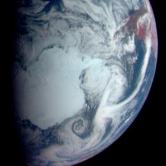 A Passing Spaceship Views Earth