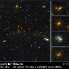 Cosmic Collisions in a Galaxy Cluster