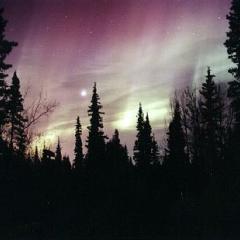 Aurora Through a Moonlit Sky