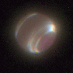 Neptune through Adaptive Optics