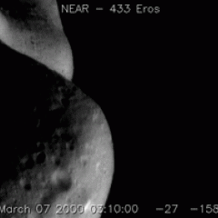 Flying Over Asteroid Eros