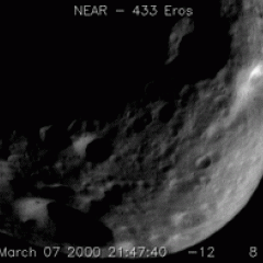 Flying Over Asteroid Eros West End