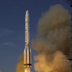 A Russian Proton Rocket Launches Zvezda