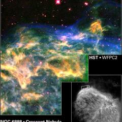 At the Edge of the Crescent Nebula