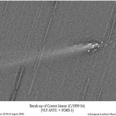 Fragments of Comet LINEAR