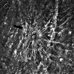 Degas Ray Crater on Mercury