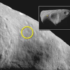 Touchdown Site on Asteroid Eros
