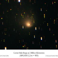 Comet Hale Bopp in the Outer Solar System