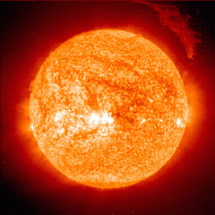 A Prominent Solar Prominence from SOHO