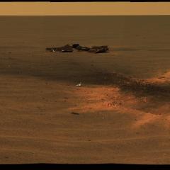 Heat Shield Impact Crater on Mars