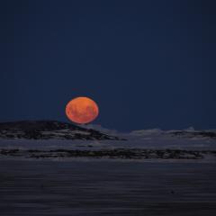 Moon Over Antarctica