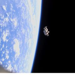 SuitSat1: A Spacesuit Floats Free