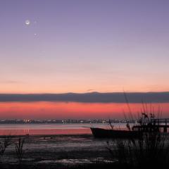 Moon, Mercury, Jupiter, Mars