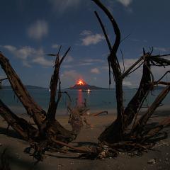 Erupting Volcano Anak Krakatau