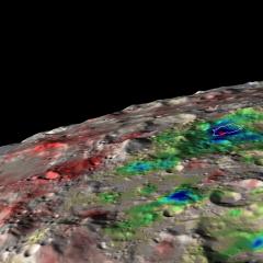 Water Ice Detected Beneath Moons Surface