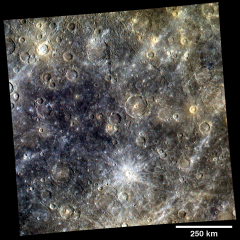 Mercury’s Surface in Exaggerated Color