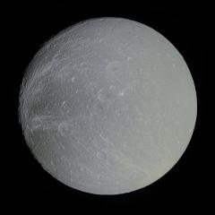Saturn’s Moon Dione in Slight Color