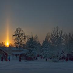A Sun Pillar Over Sweden