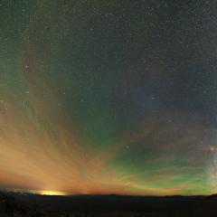 Airglow, Gegenschein, and Milky Way