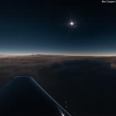Eclipse at 44,000 Feet