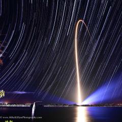 Rocket Streak and Star Trails