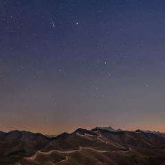 Comet Lovejoy over The Great Wall