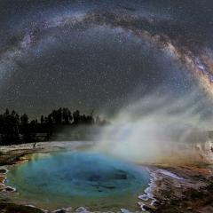Milky Way over Yellowstone