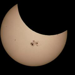 Sunspots and Solar Eclipse
