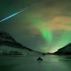 Aurora Shimmer Meteor Flash