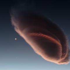 Lenticular Cloud, Moon, Mars, Venus