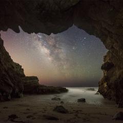 The Milky Way from a Malibu Sea Cave