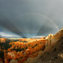 Rainbows and Rays over Bryce Canyon