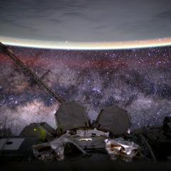 Earth and Milky Way from Space