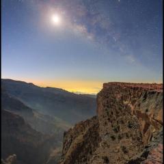 Milky Way in Moonlight