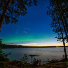 Perseid, Aurora, and Noctilucent Clouds