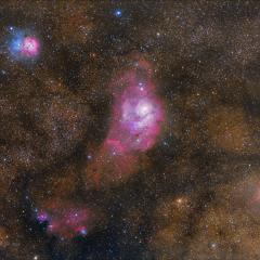 Trifid, Lagoon, and Mars