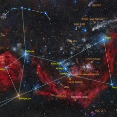 Official Star Names for Orion