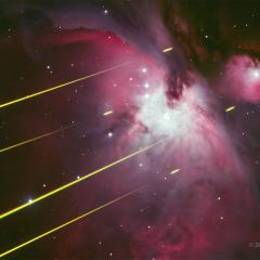 Nebula with Laser Beams