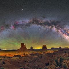 The Milky Way over Monument Valley