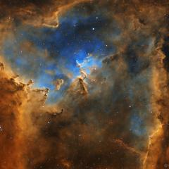 The Heart Nebula in Hydrogen, Oxygen, and Sulfur